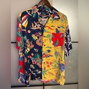 Ralph Lauren Men's Polo Bear Tropical Hawaiian Button Down Shirt